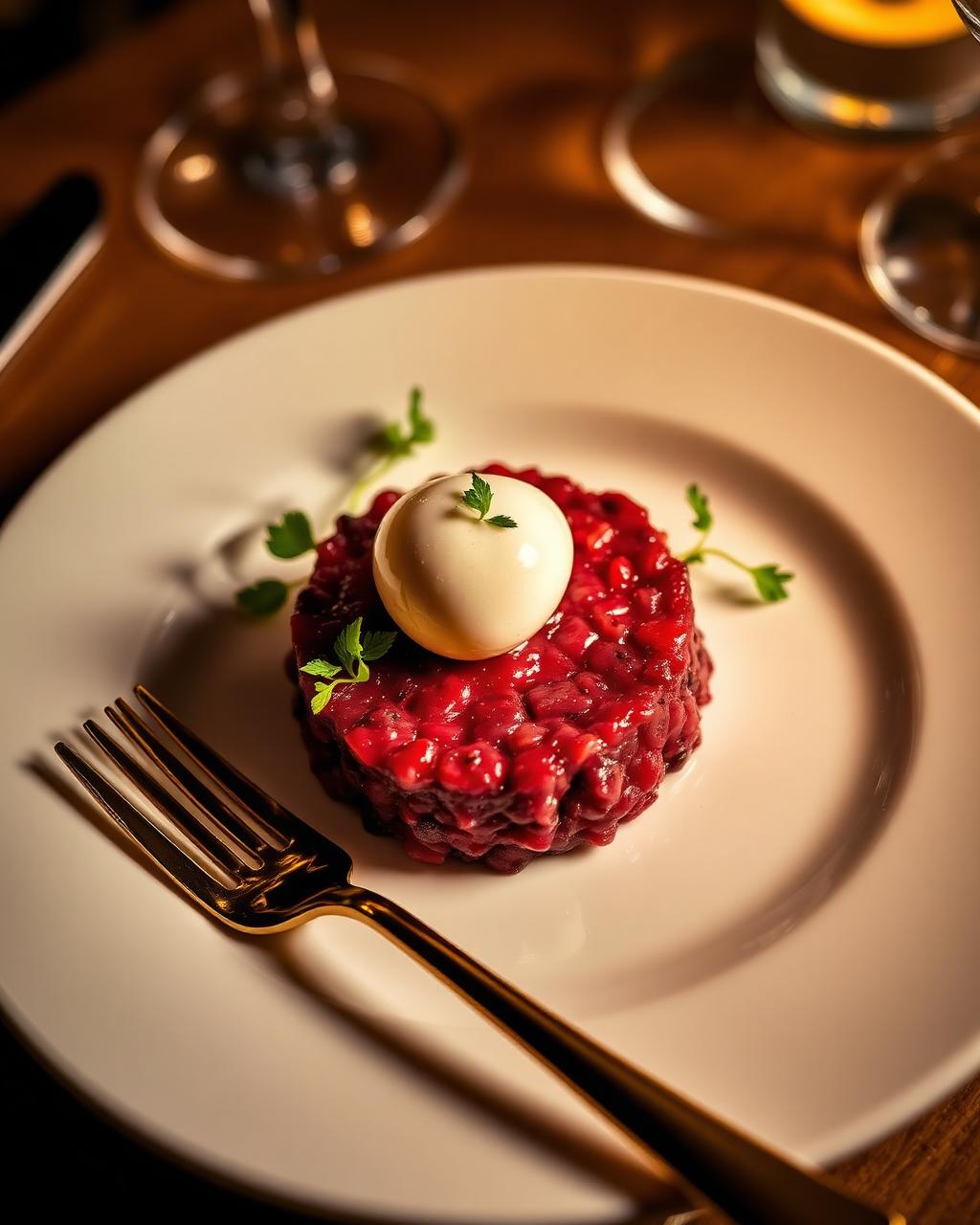 Tartare de bœuf, signature du chef